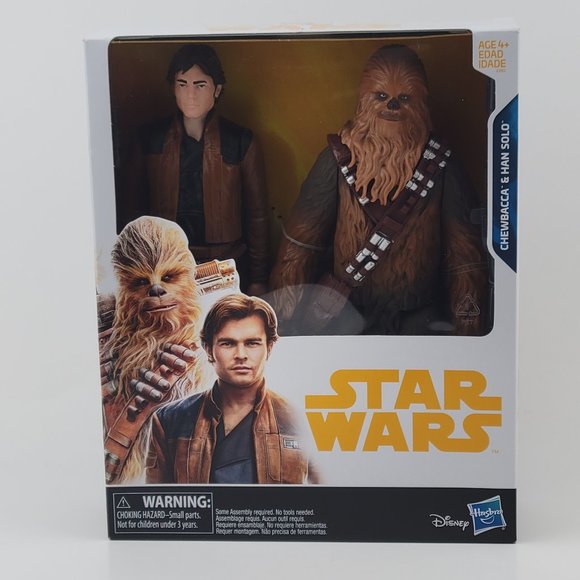 Star Wars Chewbacca & Han Solo 10' Hasbro Collectible 2 Action Figures-Pack  NEW - Picture 1 of 8